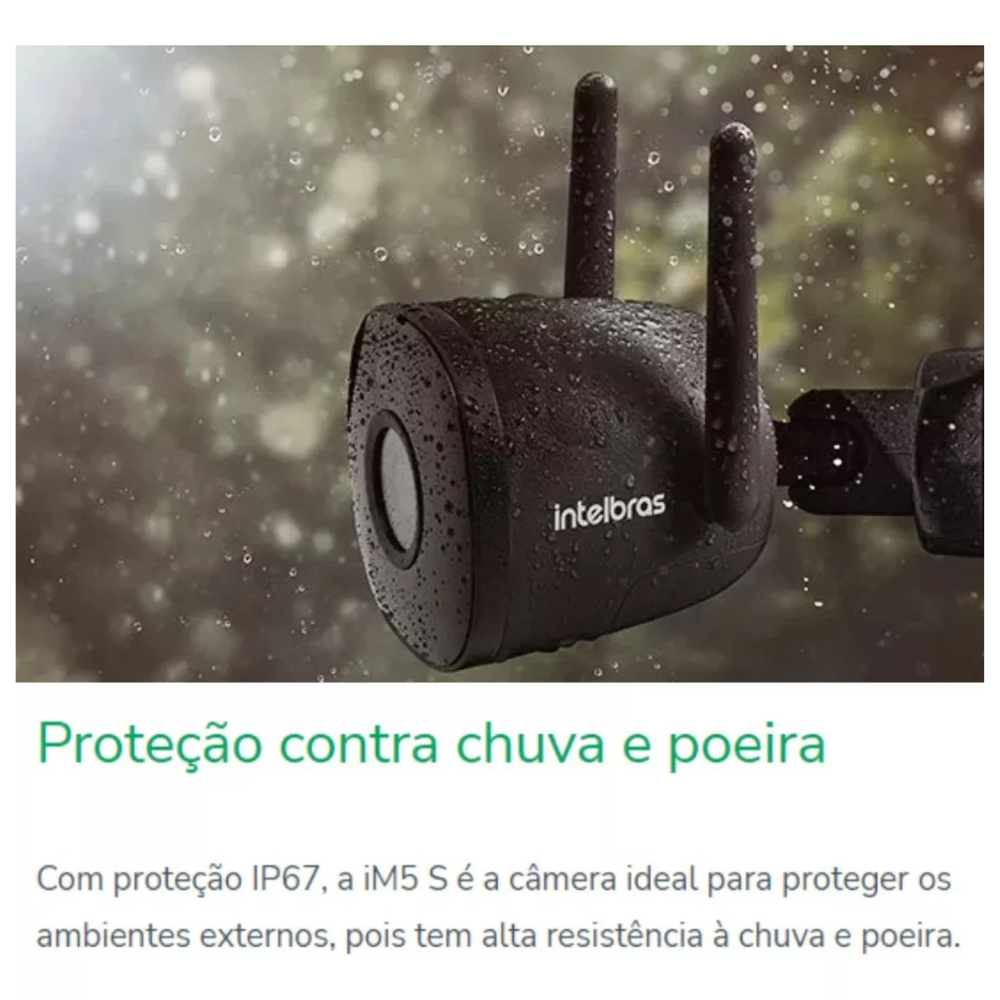 Câmera De Vídeo Segurança Im5 Sc Black Intelbras Wi-fi