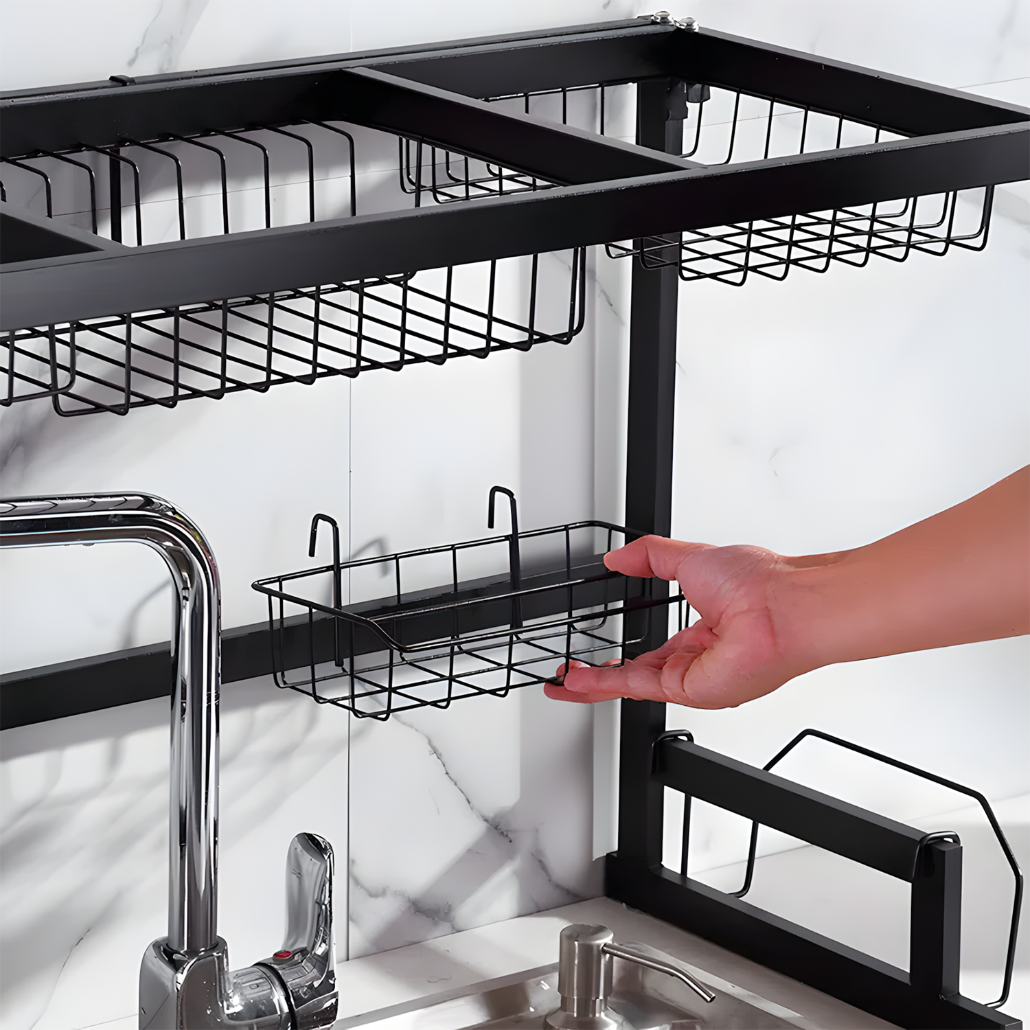 Escorredor de louças Decoteam 2 andares em aço inox Alta Qualidade