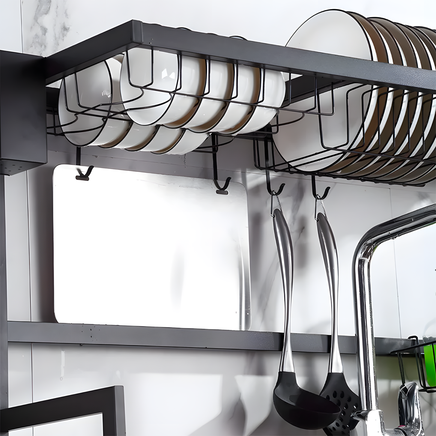 Escorredor de louças Decoteam 2 andares em aço inox Alta Qualidade