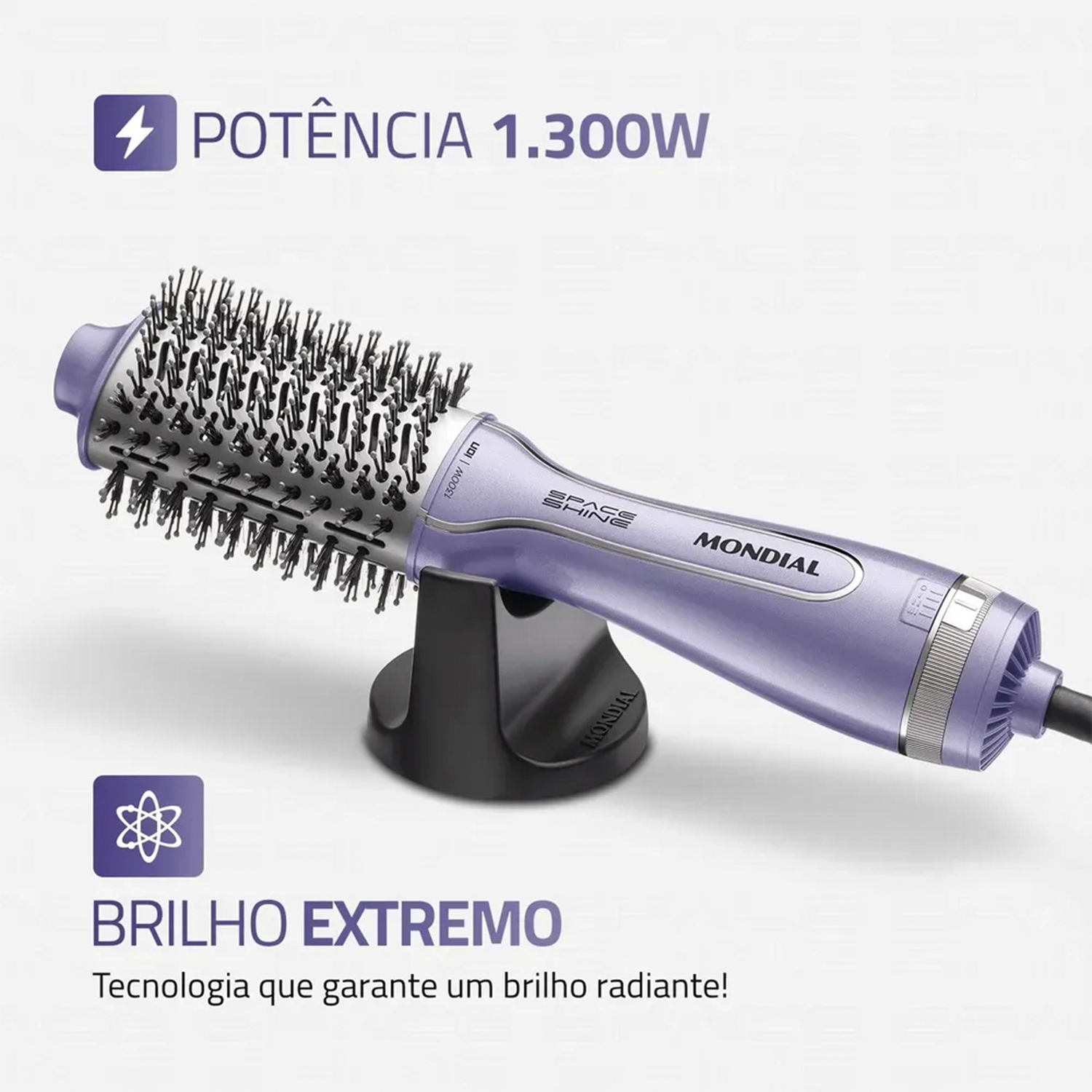 Escova Secadora Mondial Space Shine Slim Es-21 1300W