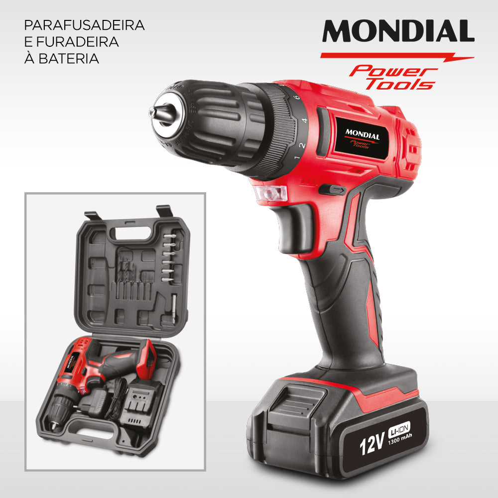 Parafusadeira E Furadeira Mondial Fpf-06m Power Tools Bivolt