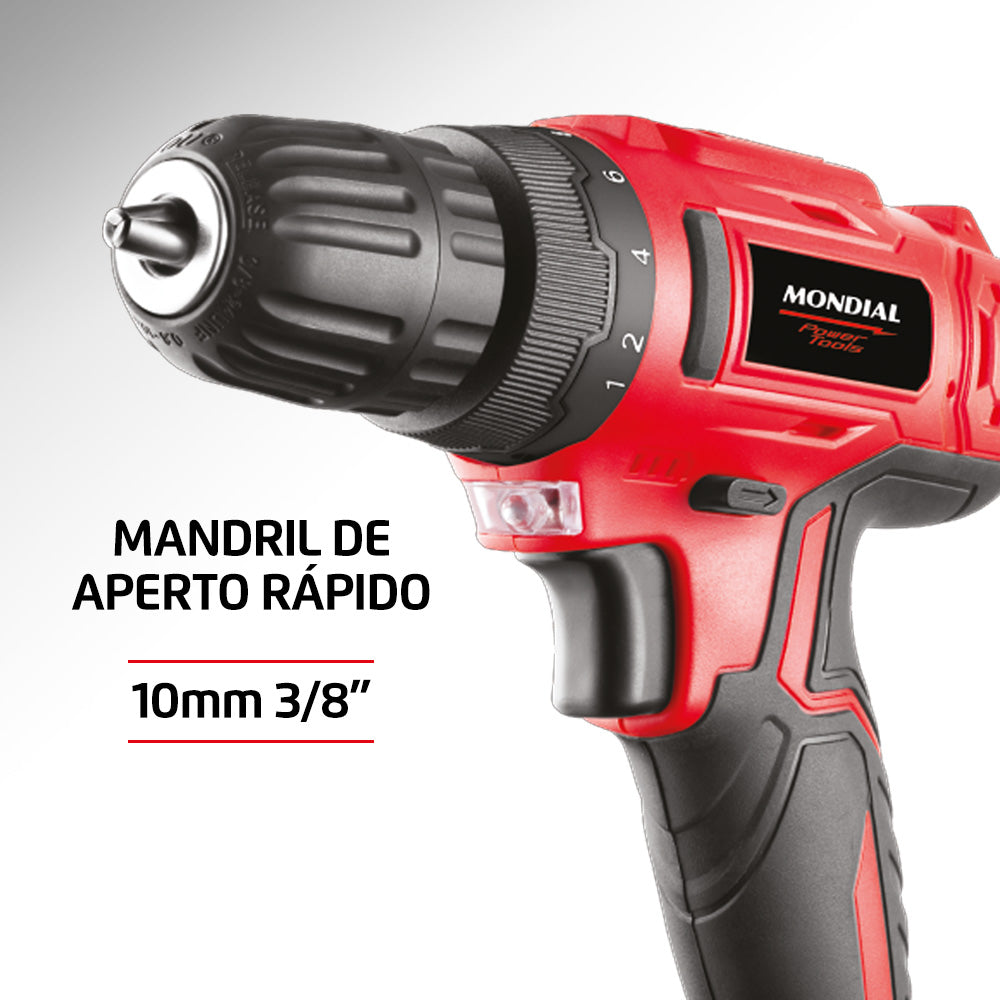 Parafusadeira E Furadeira Mondial Fpf-06m Power Tools Bivolt