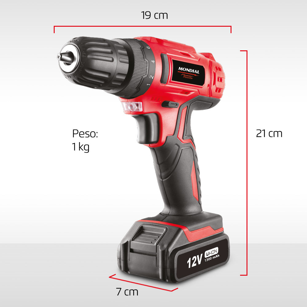 Parafusadeira E Furadeira Mondial Fpf-06m Power Tools Bivolt