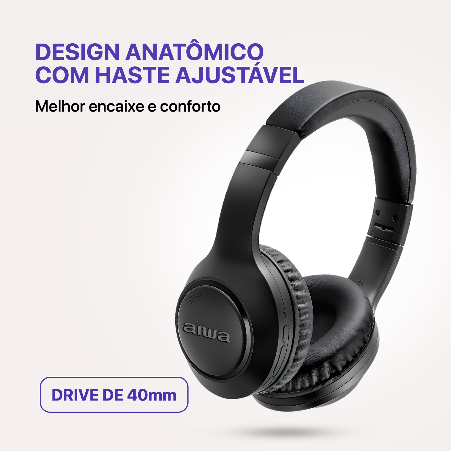 Fone De Ouvido Headphone Aiwa Hp-04-b Bluetooth Bivolt