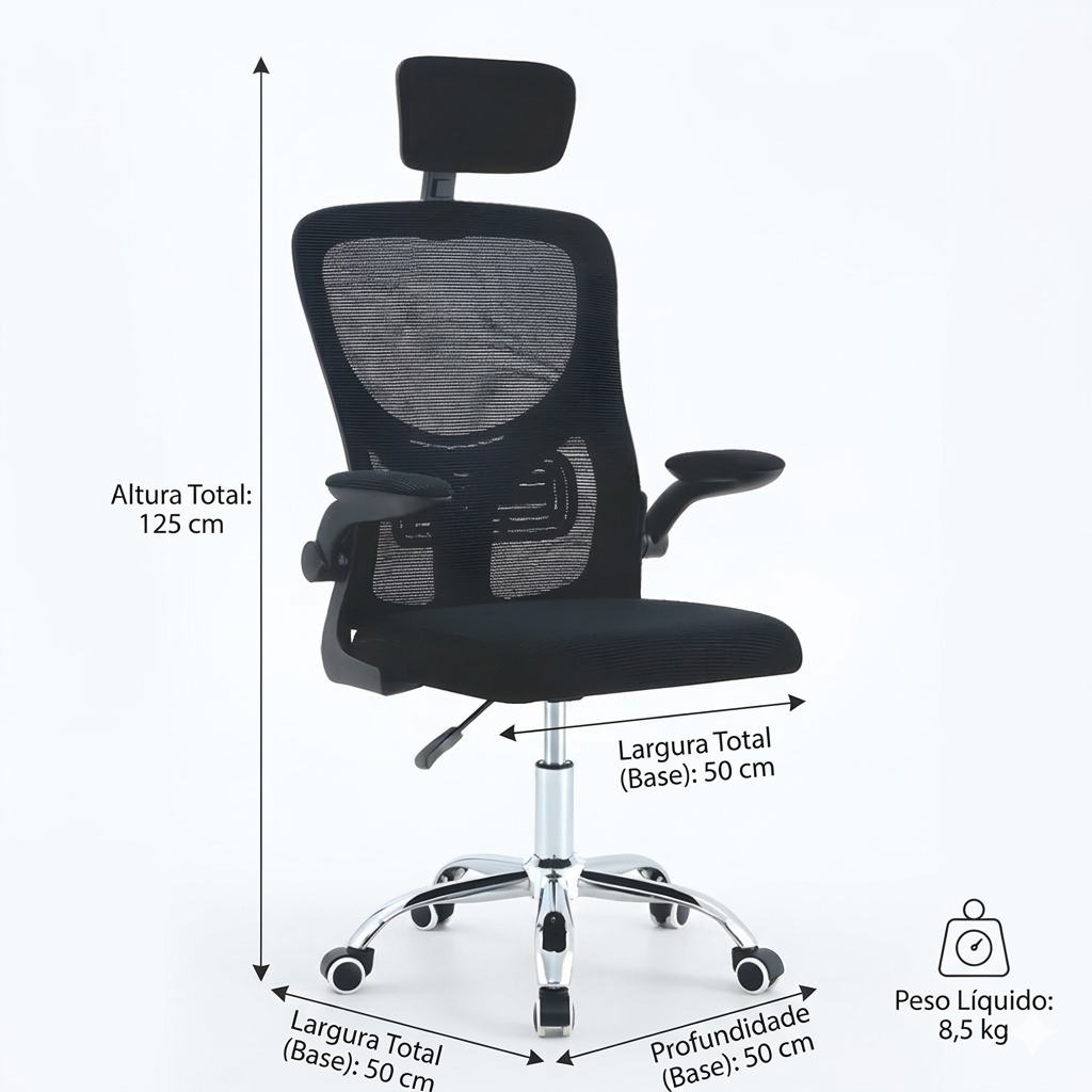 Cadeira Office Conthey N253036962 Ergonômica Supreme Mesh