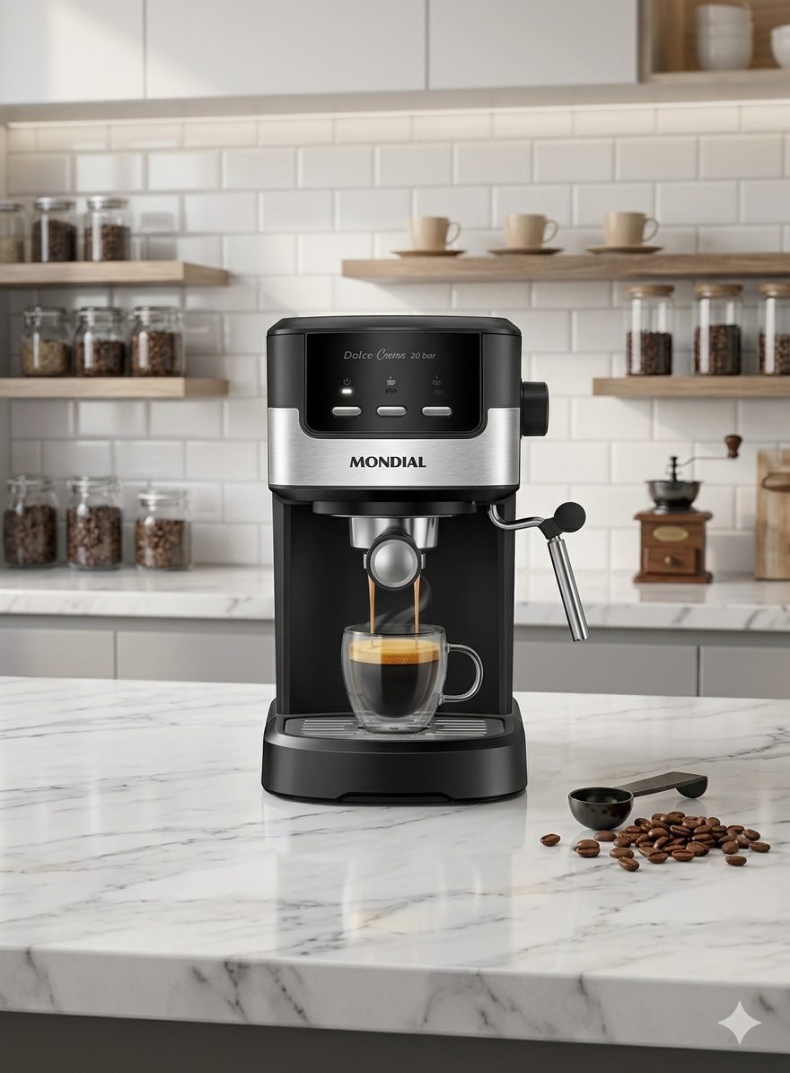 Cafeteira Expresso Mondial Dolce Crema Preto 110v - C-21-e-cnp