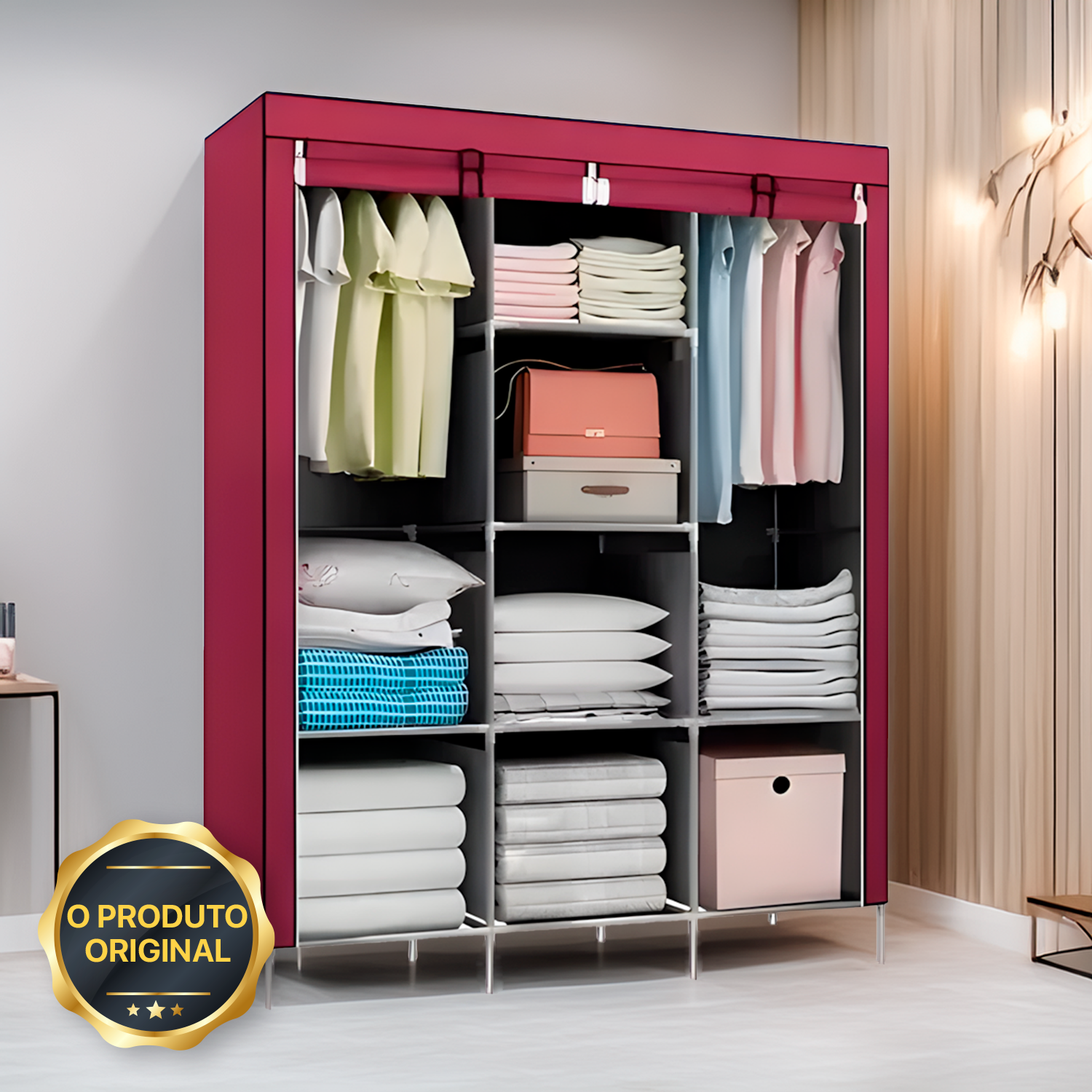 Guarda Roupa Dobrável Organizador Roupa Decoteam