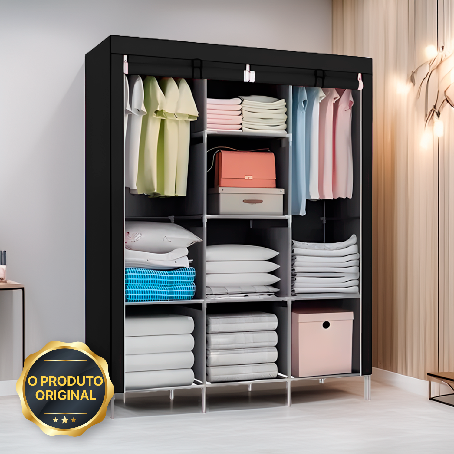 Guarda Roupa Dobrável Organizador Roupa Decoteam