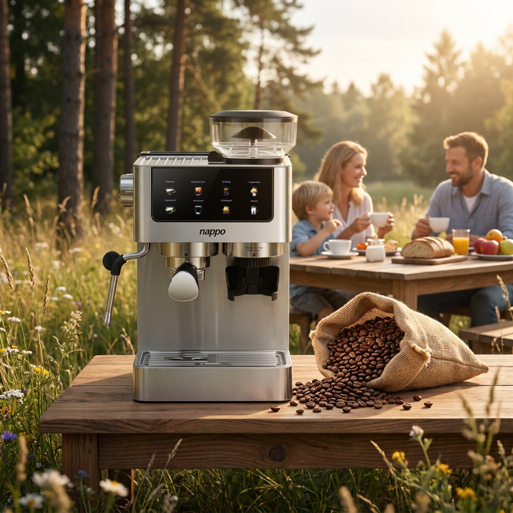 Cafeteira Nappo Expresso DELUXE NEC-339 6 em 1 Moedor 1350W 127V