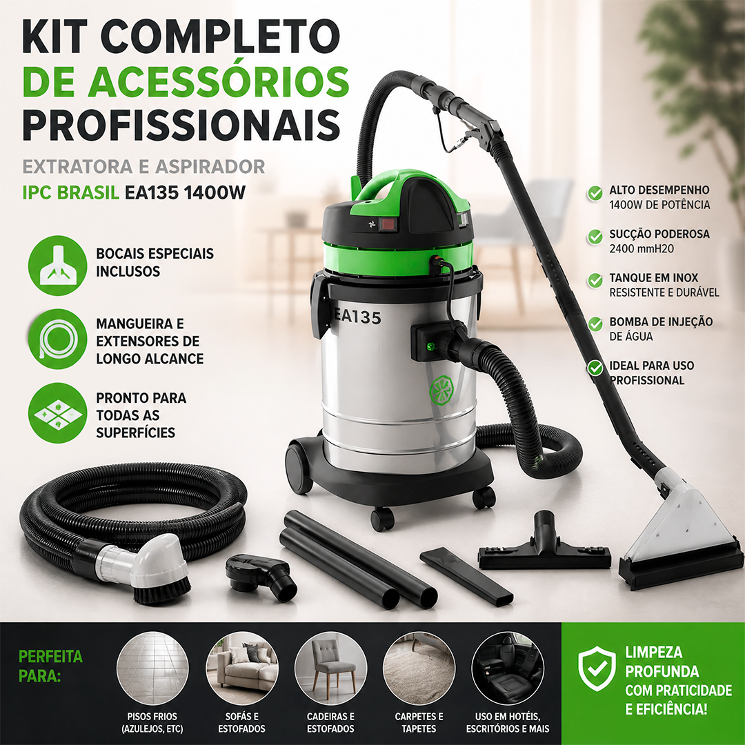 Extratora Aspirador Lavadora Profissional IPC EA135 35L