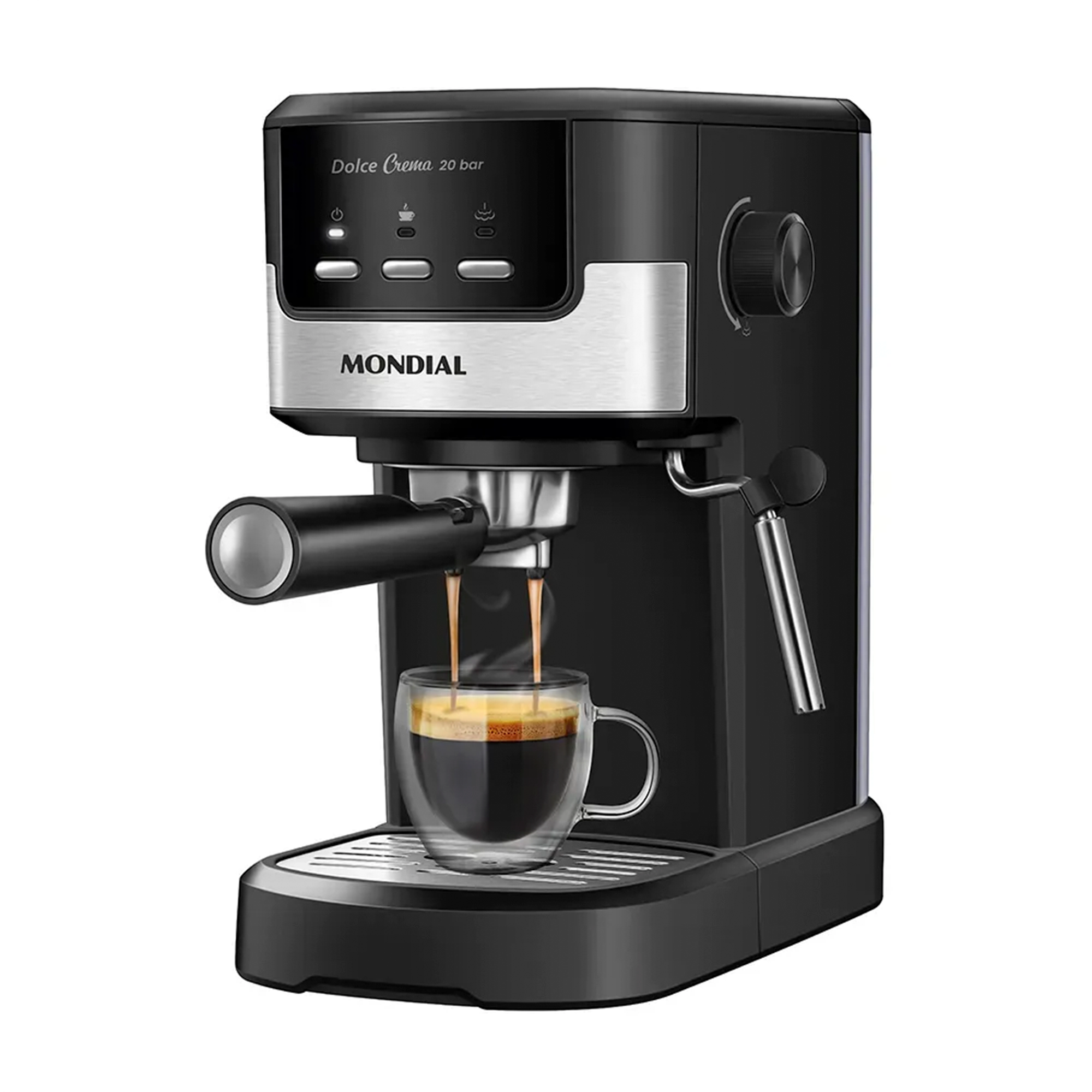 Cafeteira Espresso Mondial Dolce Crema 20 Bar Inox 1200w
