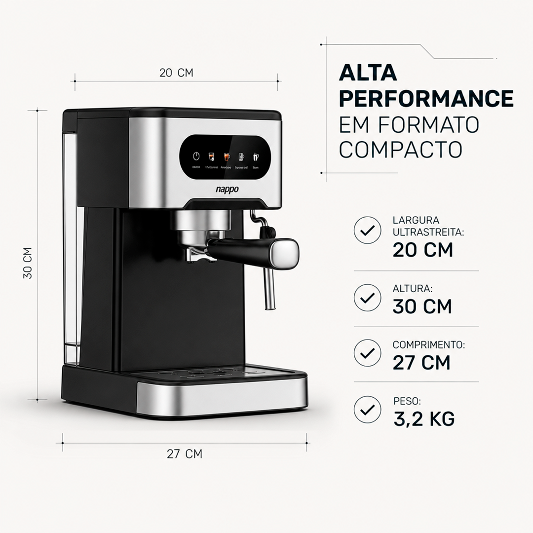 Cafeteira Nappo Expresso NEC-260 8 em 1 Multicápsulas 1350W