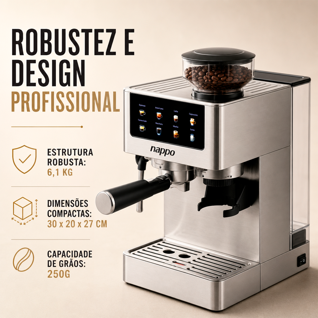 Cafeteira Nappo Expresso DELUXE NEC-339 6 em 1 Moedor 1350W
