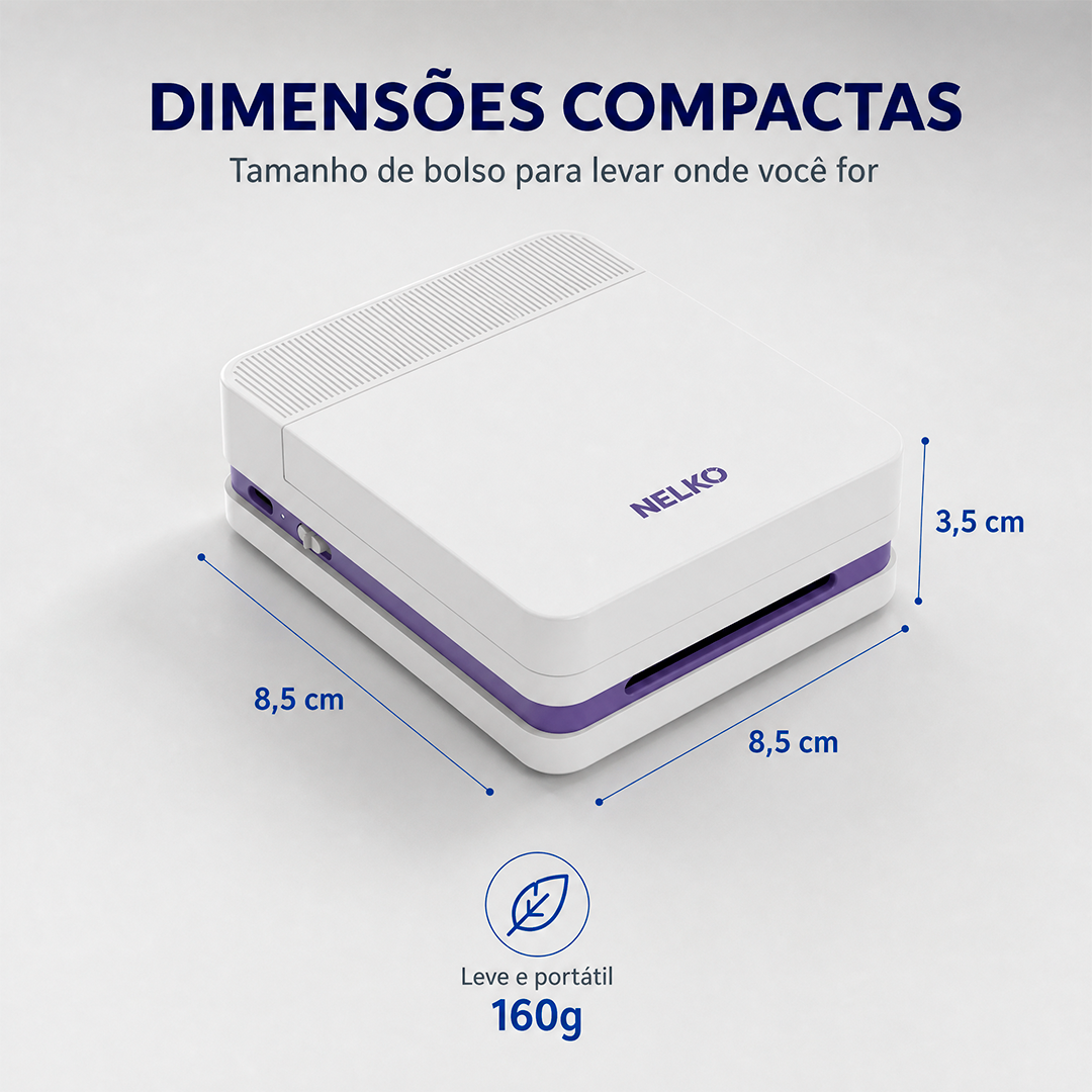 Mini Impressora Fotográfica NELKO Portátil PP03 Bluetooth para Celular