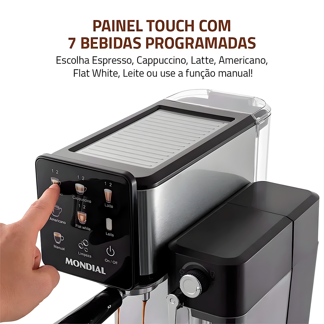 Cafeteira Espresso Automática Mondial CCL-01-20 Touch 1250W