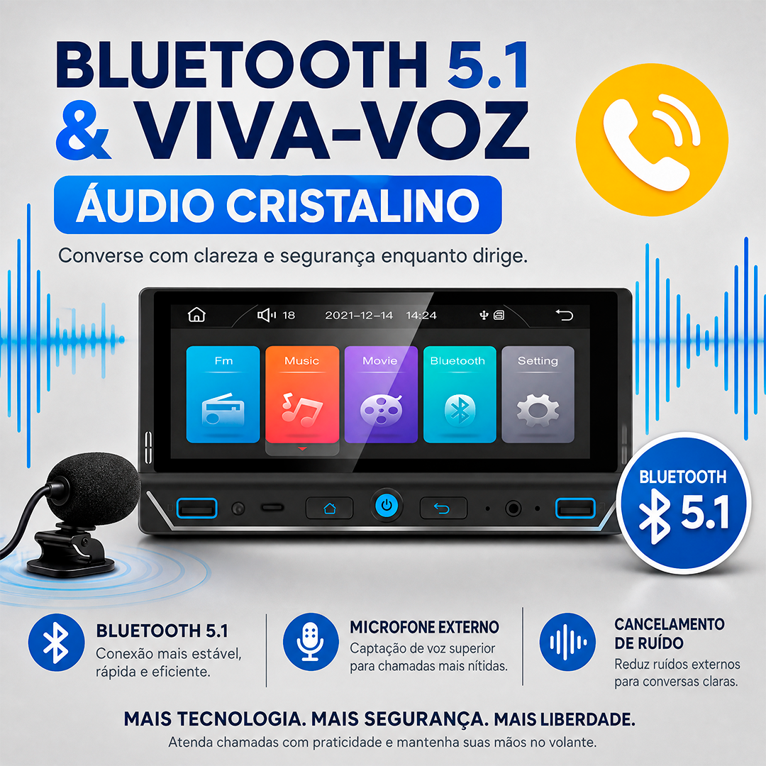 Multimidia Roadstar RS686BR 6,86” Pro Line 1DIN CarPlay