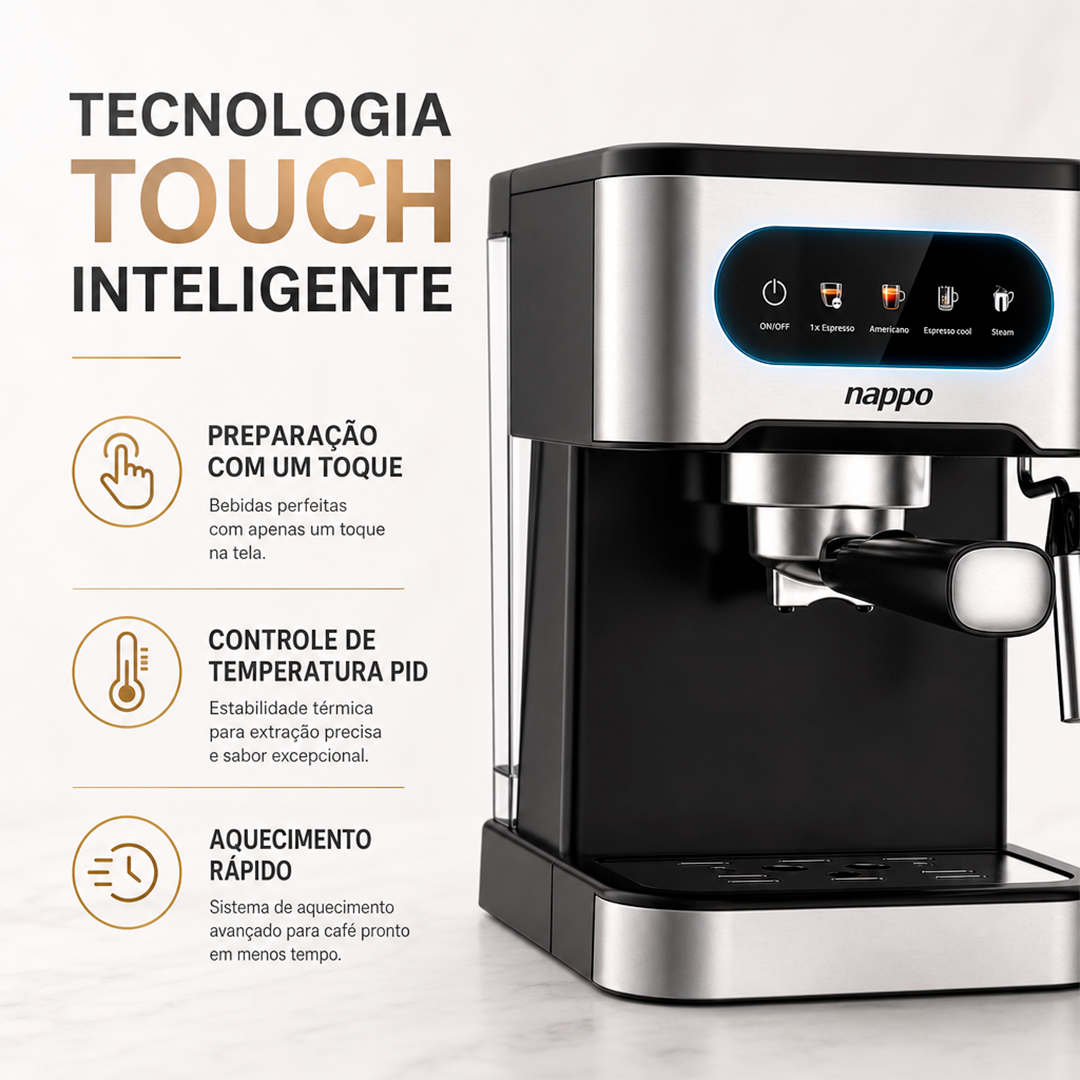 Cafeteira Nappo Expresso NEC-260 8 em 1 Multicápsulas 1350W