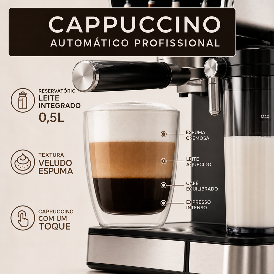 Cafeteira Nappo Expresso NEC-282 9 em 1 Multicápsulas 1350W