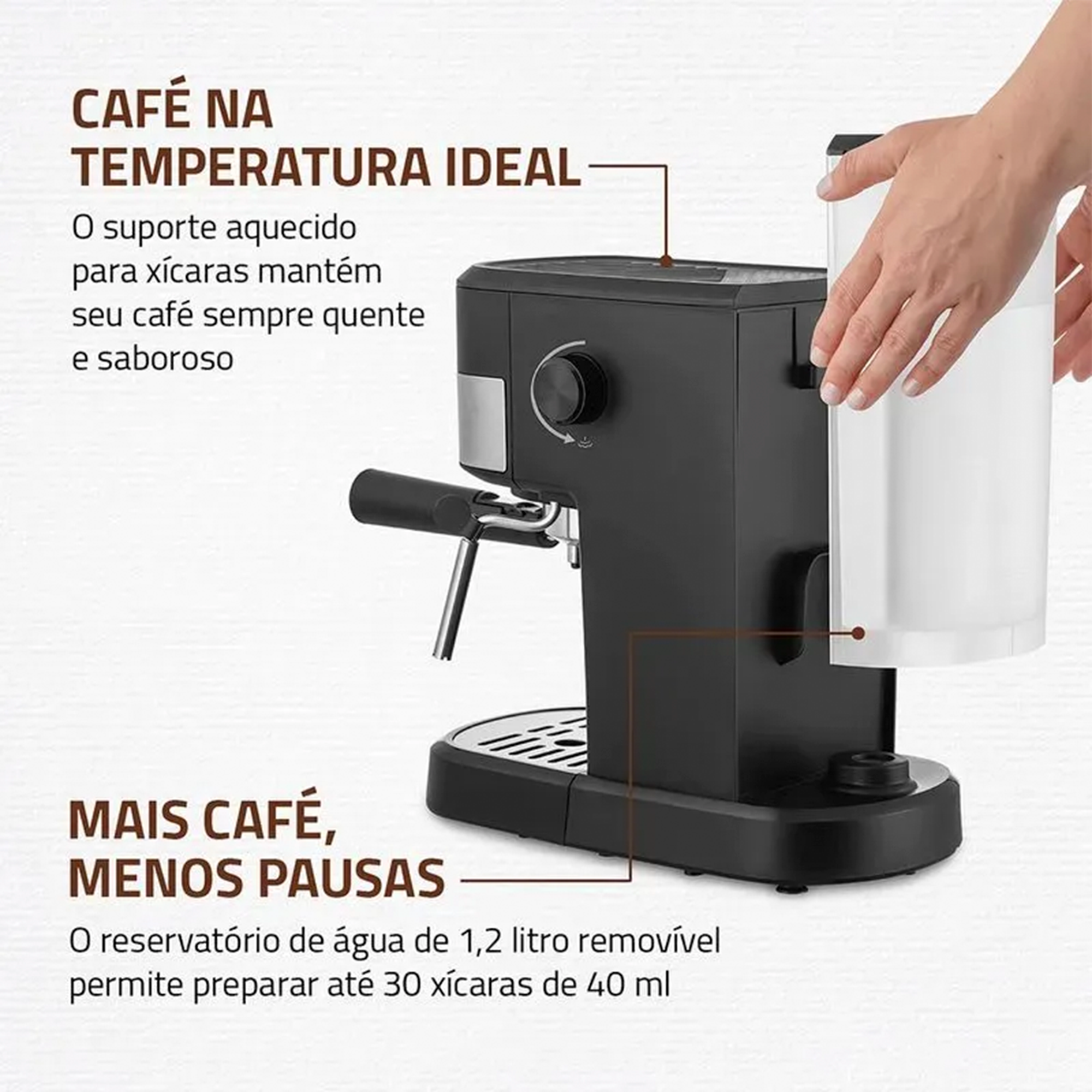 Cafeteira Espresso Mondial Dolce Crema 20 Bar Inox 1200w
