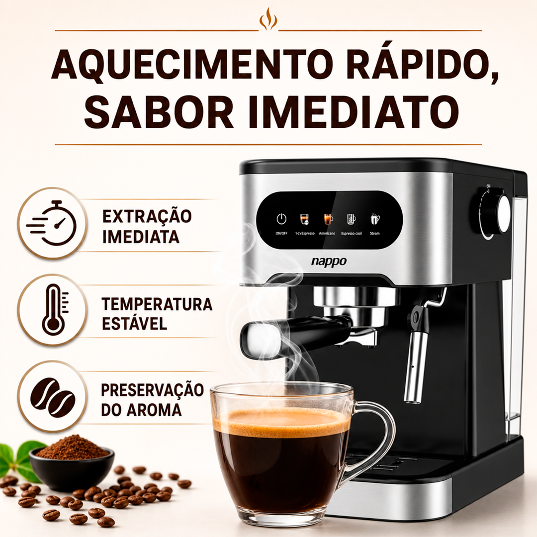 Cafeteira Nappo Expresso NEC-260 8 em 1 Multicápsulas 1350W