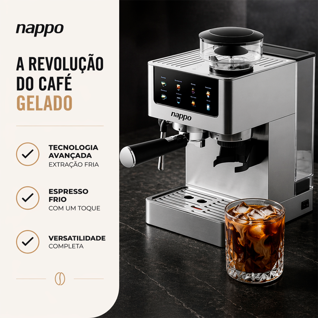 Cafeteira Nappo Expresso DELUXE NEC-339 6 em 1 Moedor 1350W