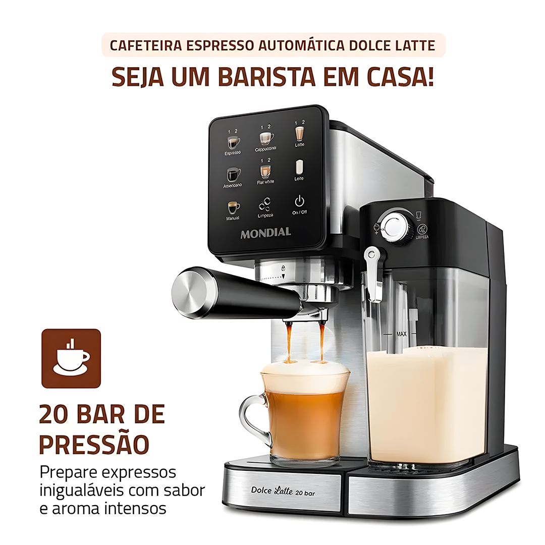 Cafeteira Espresso Automática Mondial CCL-01-20 Touch 1250W