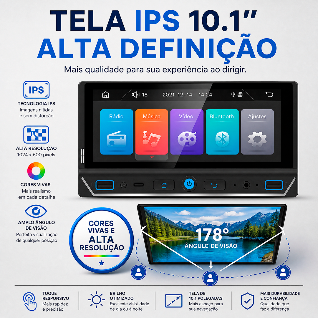 Multimidia Roadstar RS686BR 6,86” Pro Line 1DIN CarPlay