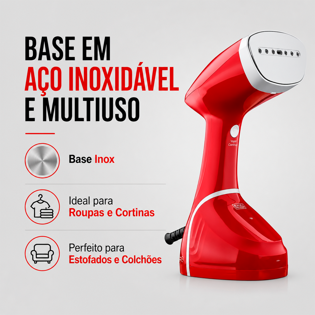 Vaporizador de Roupa Portátil Black+Decker BDV2100-BR 1200W