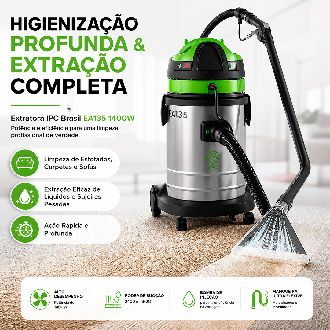 Extratora Aspirador Lavadora Profissional IPC EA135 35L