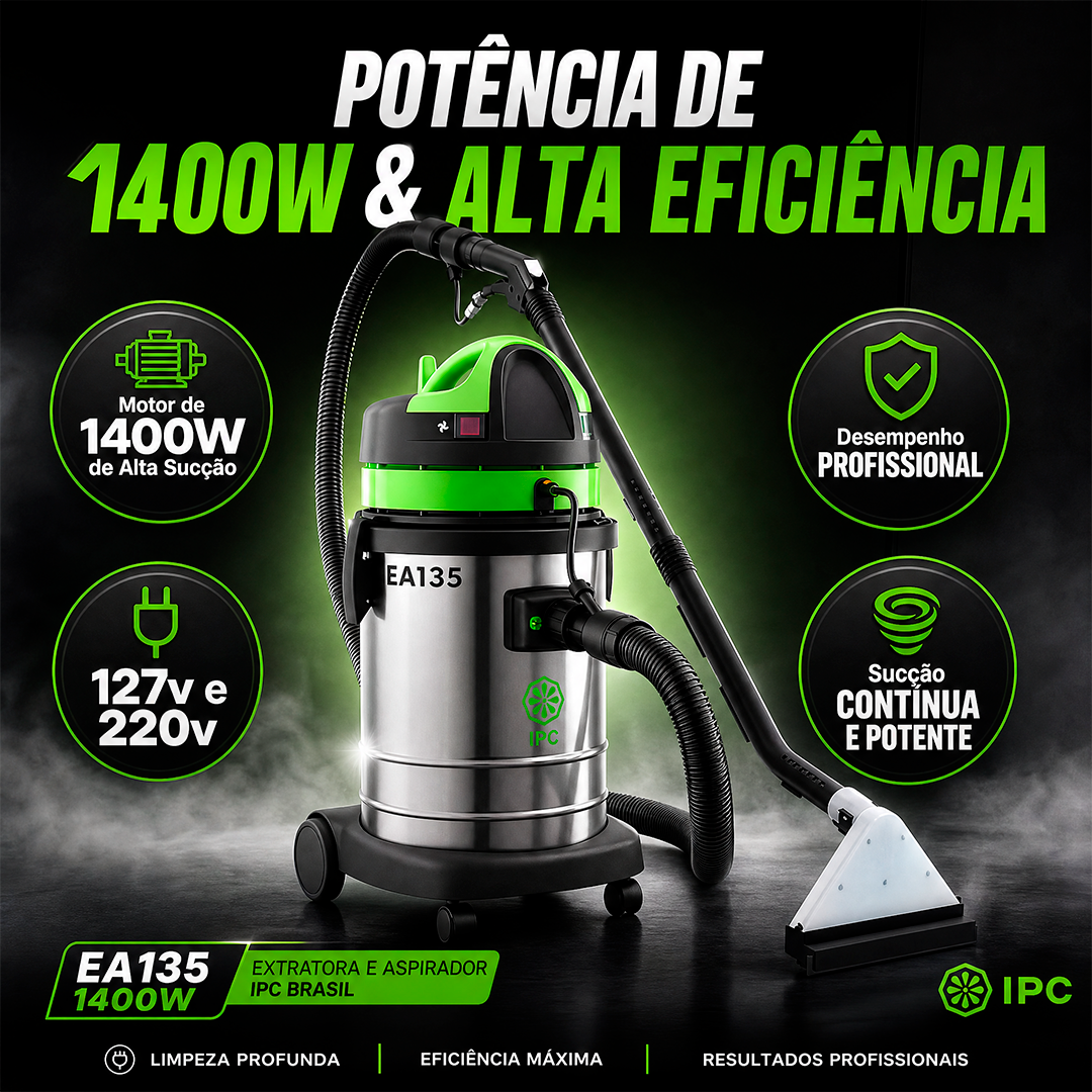 Extratora Aspirador Lavadora Profissional IPC EA135 35L