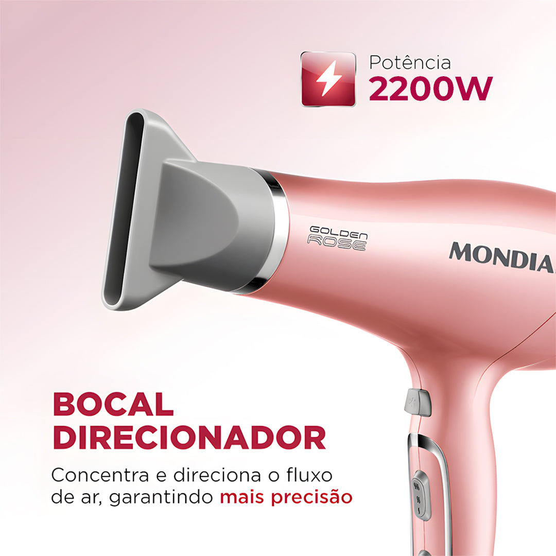 Secador de Cabelo Mondial Golden Rose SC-32-BI 22000W Bivolt
