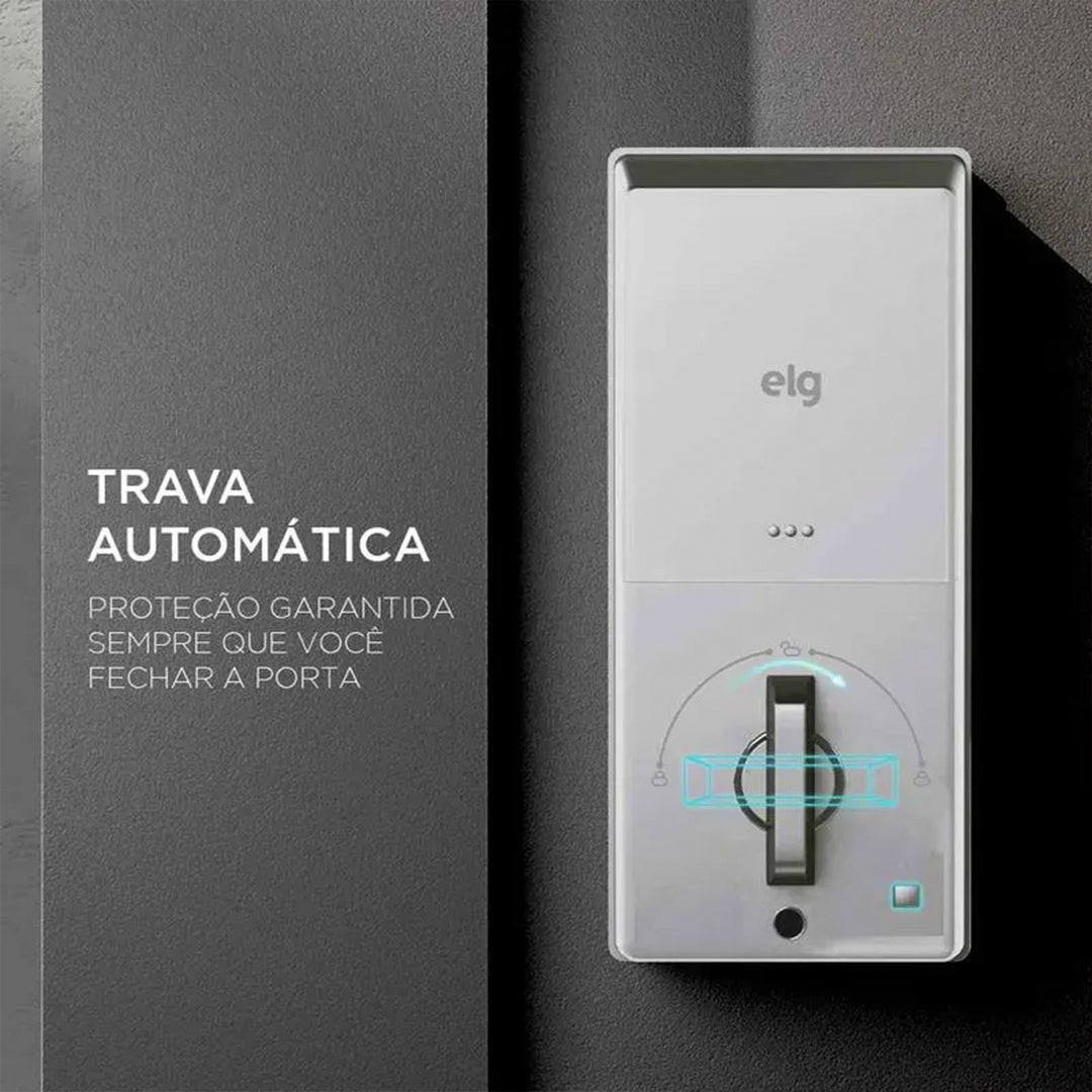 Fechadura Digital de Embutir ELG SCFD100CZ com Senha e Chave