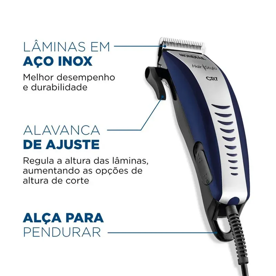 Cortador de Cabelo Mondial Hair Stylo CR-07 10W