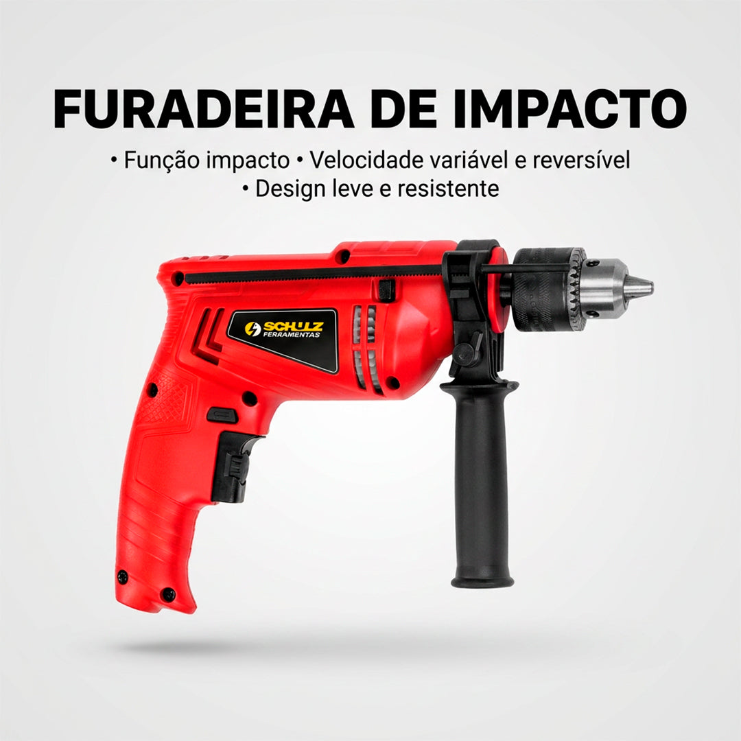Furadeira de Impacto Elétrica Schulz F1500P 1/2” Pool 500W
