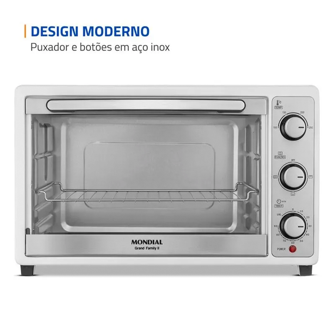 Forno Elétrico Mondial Grand Family II 52L FRN-52-W 1800W