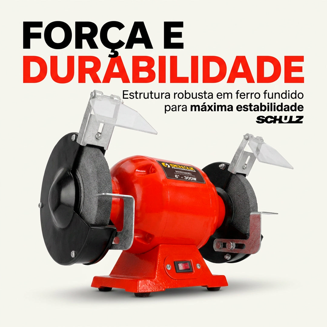 Motoesmeril de Bancada Schulz 6” 3450 RPM 60Hz 300W