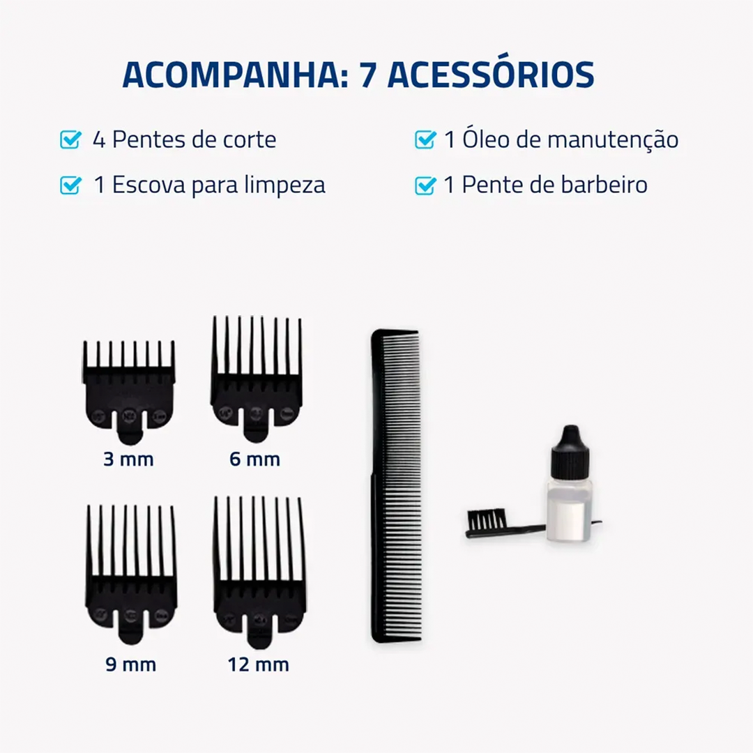 Cortador de Cabelo Mondial Hair Stylo CR-07 10W