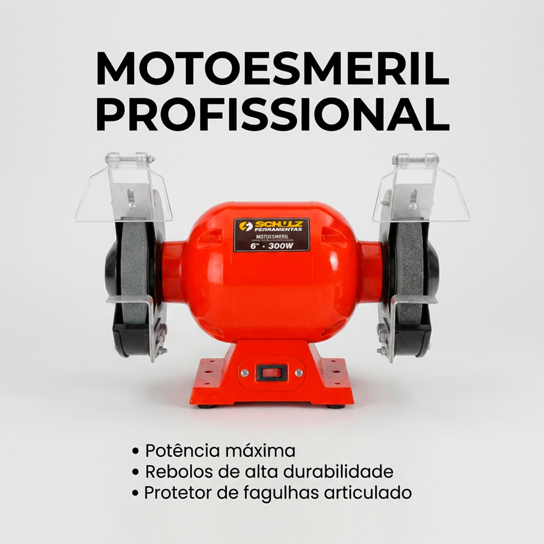 Motoesmeril de Bancada Schulz 6” 3450 RPM 60Hz 300W