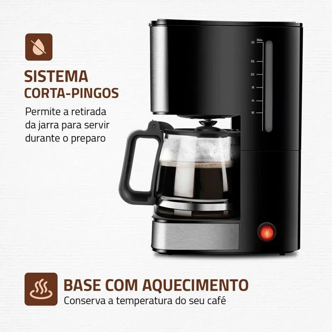 Cafeteira Elétrica Mondial Dolce Arome C-44-32X-SI 800W