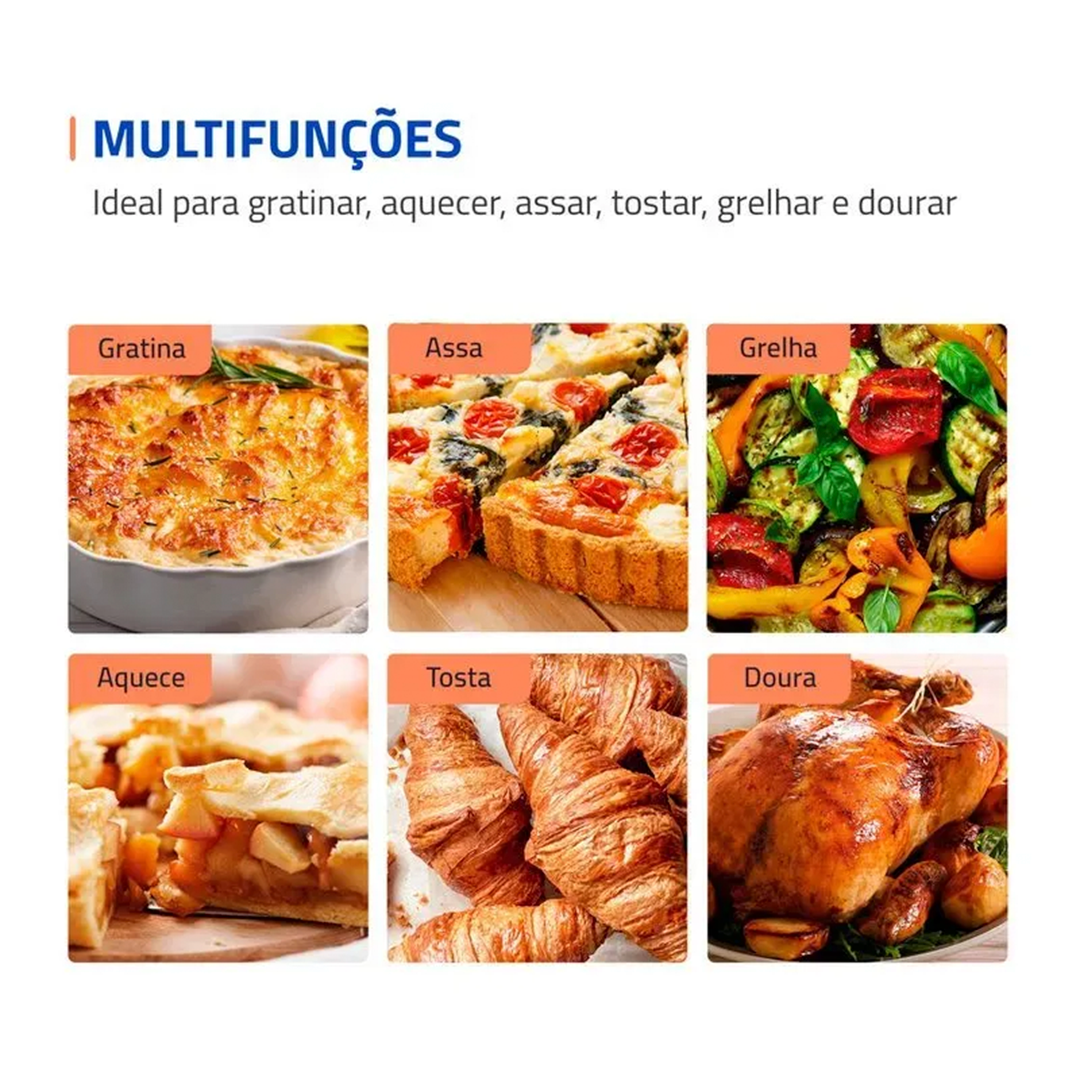 Forno Elétrico Mondial Grand Family II 52L FRN-52-W 1800W