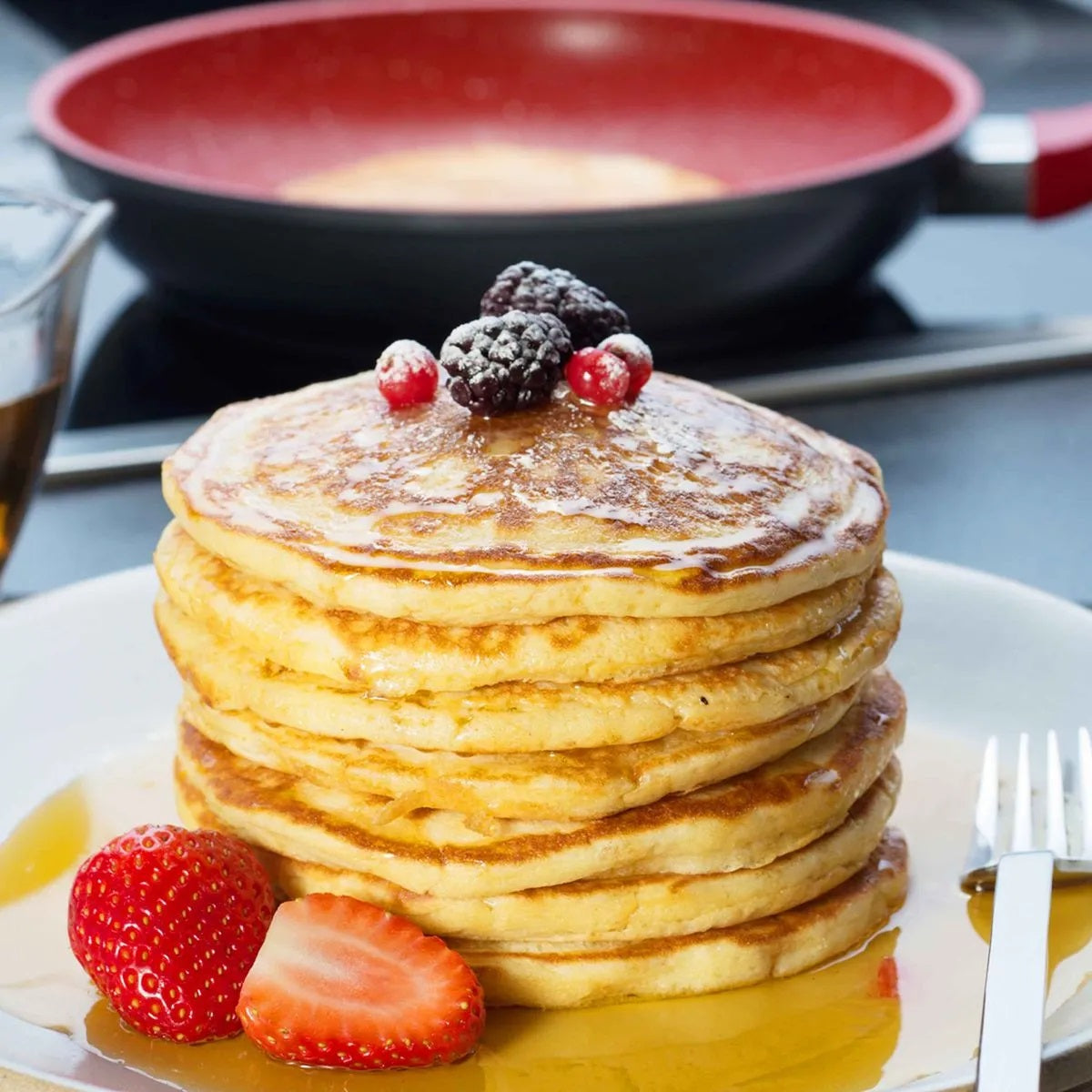 Panela Polishop Sauté Grand Antiaderente 1,7L Cabo Fixo 24cm