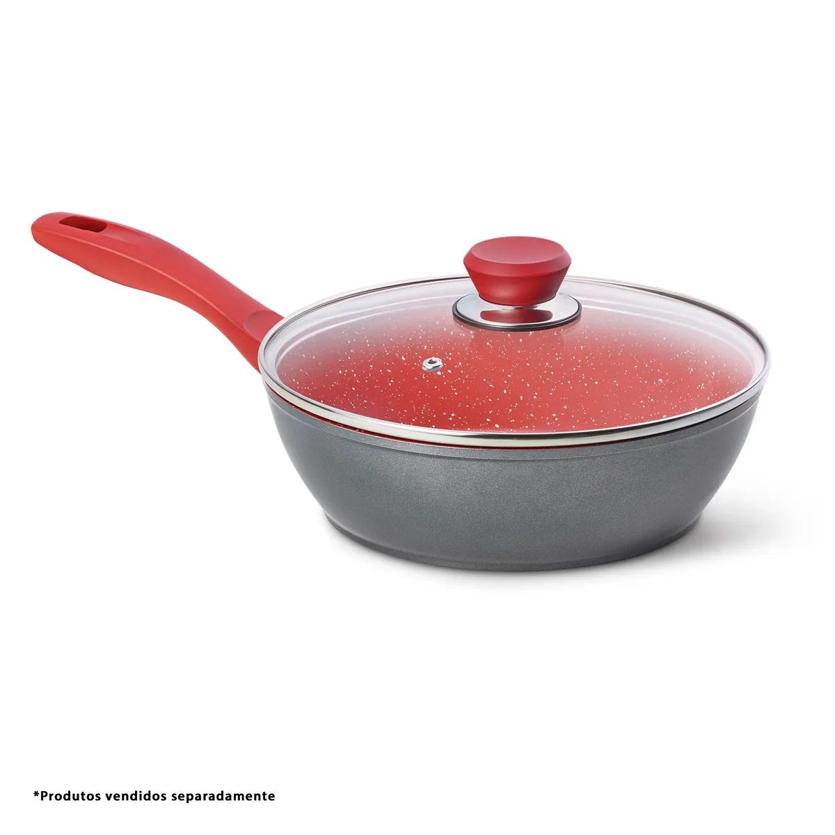 Panela Polishop Day by Day Antiaderente 2,7L Cabo Fixo 24cm