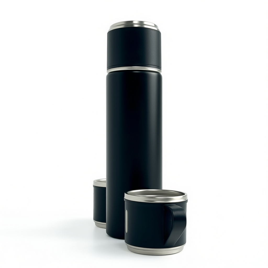 Conjunto Garrafa de Café Térmica Inox com 3 Xícaras 500ml
