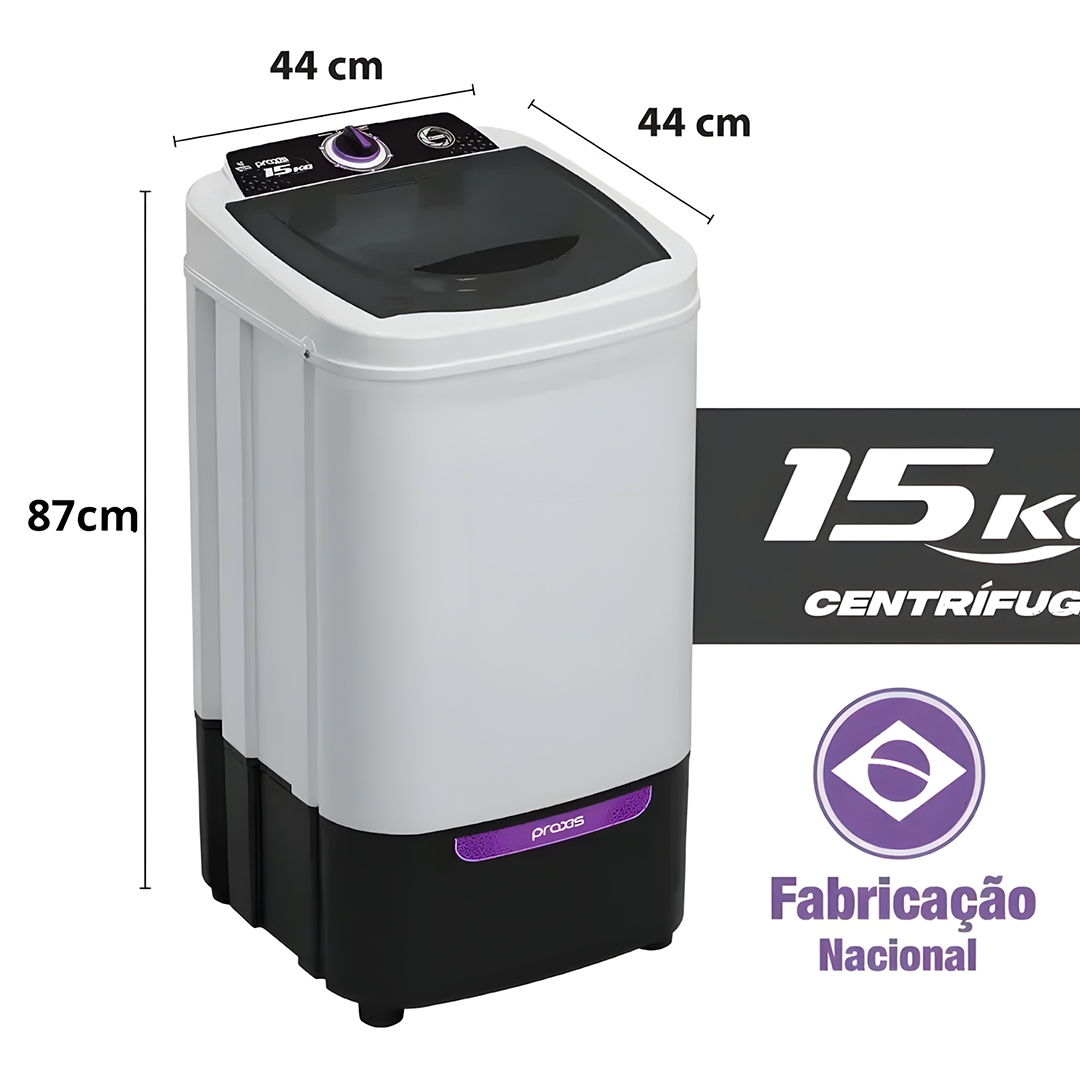 Centrifuga De Roupas Praxis 15kg Alta Capacidade Secagem