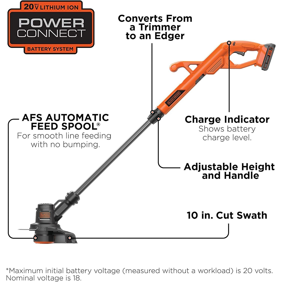 Aparador de Grama Sem Fio Black+Decker BCST201C1-BR Bivolt