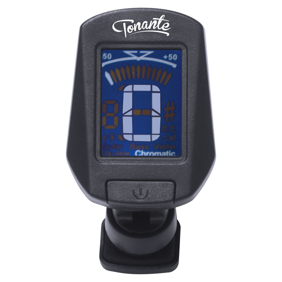Afinador Cromático Digital AF10 Clip Violão Guitarra Baixo 360°