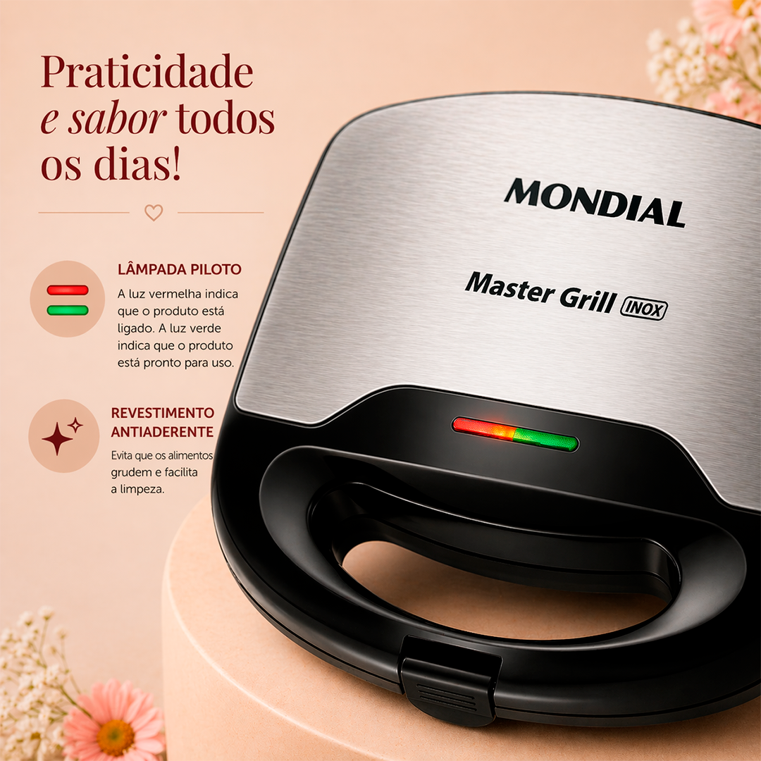 Kit Mondial Liquidificador 2,2l e Sanduicheira Grill 750W