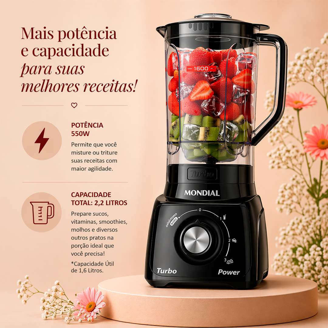 Kit Mondial Liquidificador 2,2l e Sanduicheira Grill 750W