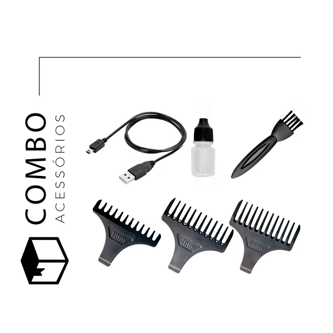 Maquina de Acabamento Lizz MISTER KILLERS 6500RPM Sem Fio 5W