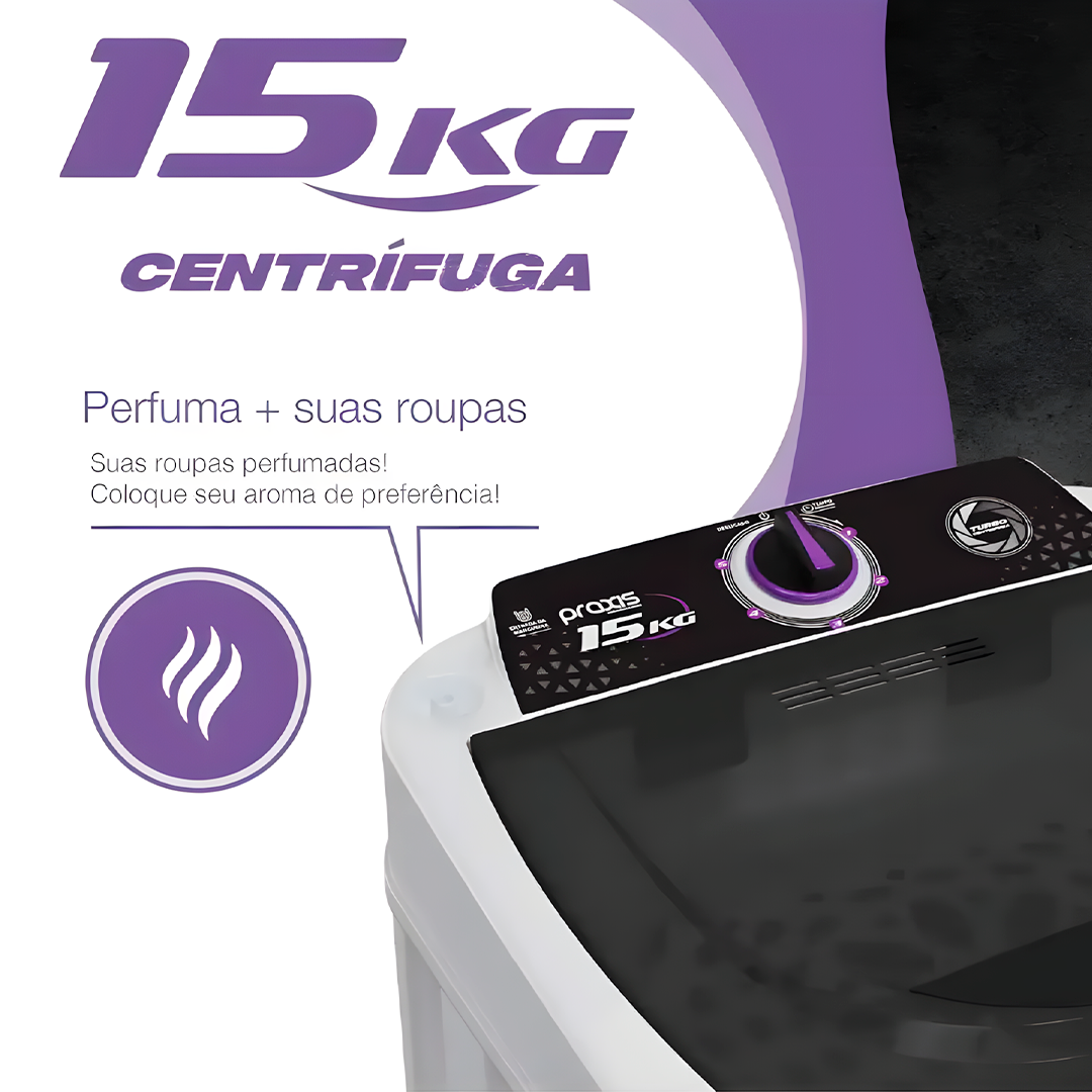 Centrifuga De Roupas Praxis 15kg Alta Capacidade Secagem